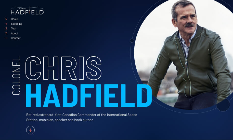 Chris Hadfield website redesign