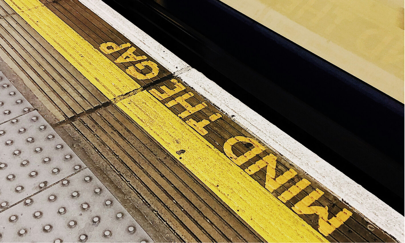 Mind-the-gap Mind the Gap printed on Subway Tunnel